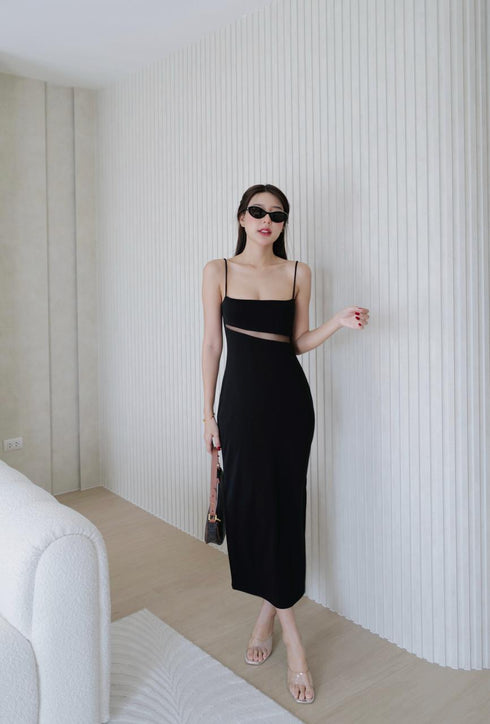 Spaghetti straps Sleeveless Hollow Out A-Line Dresses